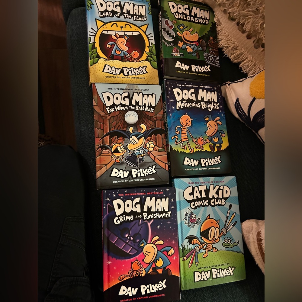 5 Dogman & 1 Cat Kid books